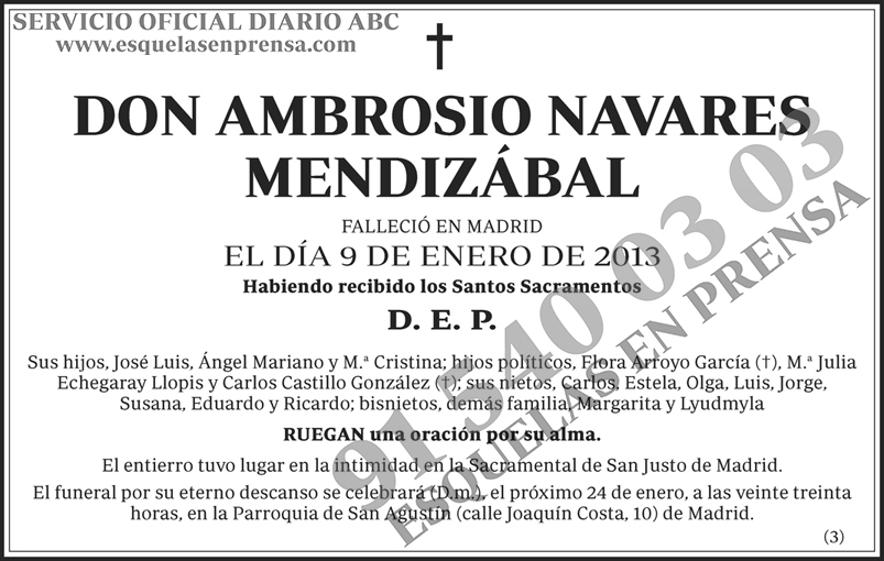Ambrosio Navares Mendizábal